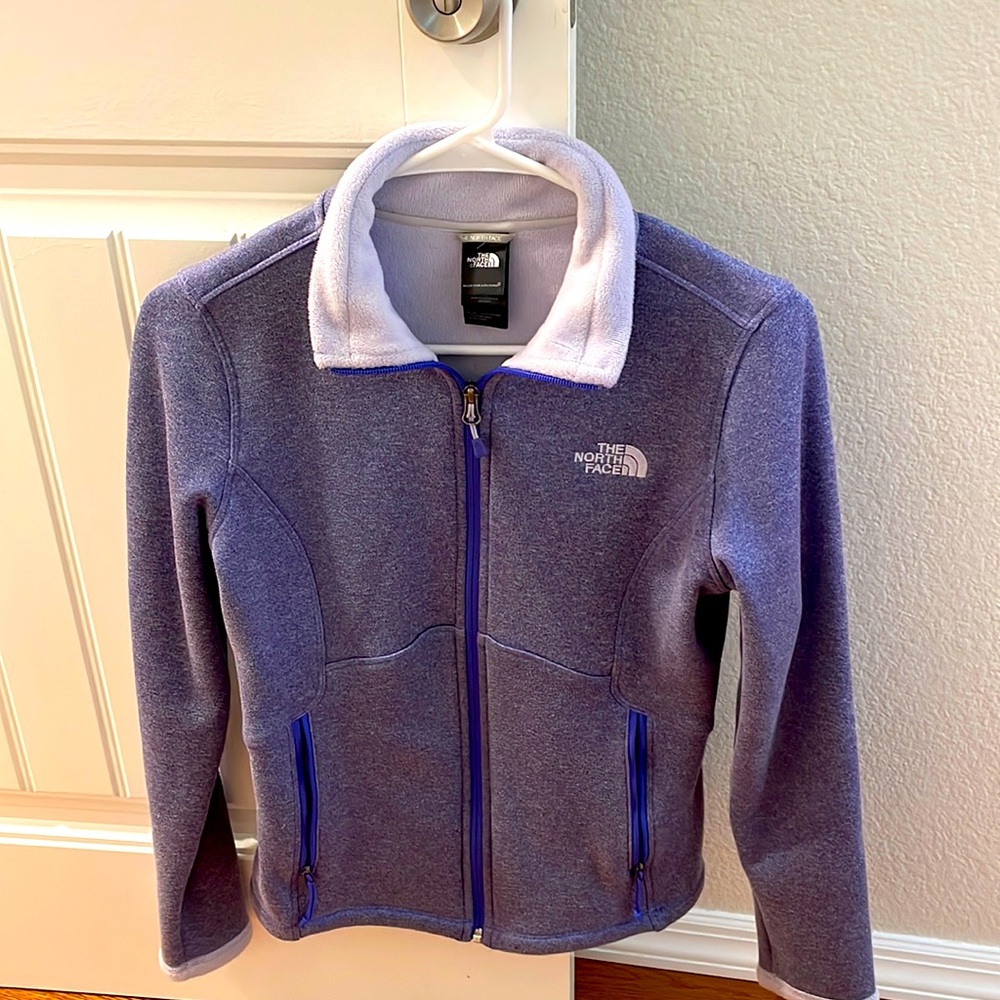 The North face purple zip up